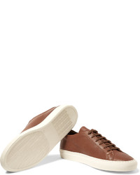 braune Leder Turnschuhe von Common Projects