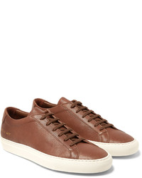 braune Leder Turnschuhe von Common Projects