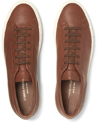 braune Leder Turnschuhe von Common Projects