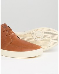 braune Leder Turnschuhe von Fred Perry