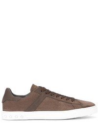 braune Leder Turnschuhe von Tod's