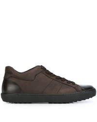 braune Leder Turnschuhe von Tod's