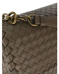 braune Leder Umhängetasche von Bottega Veneta