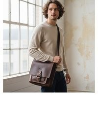 braune Leder Umhängetasche von SID & VAIN