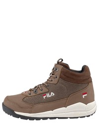 braune Lederarbeitsstiefel von Fila