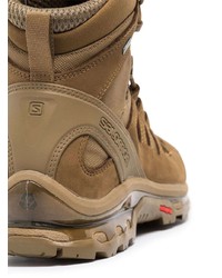 braune Lederarbeitsstiefel von Salomon S/Lab