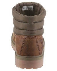 braune Lederarbeitsstiefel von Skechers