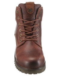 braune Lederarbeitsstiefel von Wrangler