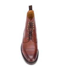 braune Lederformelle stiefel von Berwick Shoes