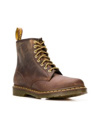 braune Lederfreizeitstiefel von Dr. Martens