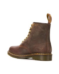 braune Lederfreizeitstiefel von Dr. Martens