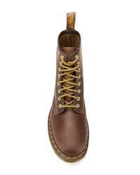 braune Lederfreizeitstiefel von Dr. Martens