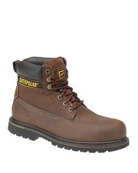 braune Lederfreizeitstiefel von Caterpillar