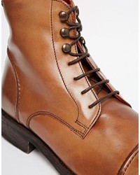 braune Lederfreizeitstiefel von Base London