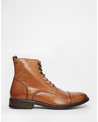 braune Lederfreizeitstiefel von Base London