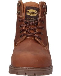 braune Lederfreizeitstiefel von Dockers by Gerli