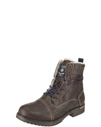 braune Lederfreizeitstiefel von Dockers by Gerli