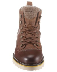 braune Lederfreizeitstiefel von Gant Footwear