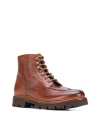 braune Lederfreizeitstiefel von Grenson