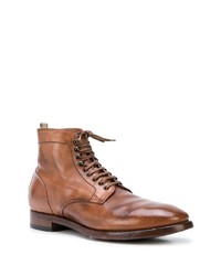 braune Lederfreizeitstiefel von Officine Creative