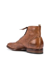 braune Lederfreizeitstiefel von Officine Creative