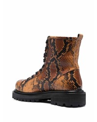 braune Lederfreizeitstiefel von Just Cavalli