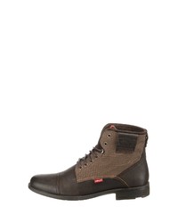 braune Lederfreizeitstiefel von Levi's