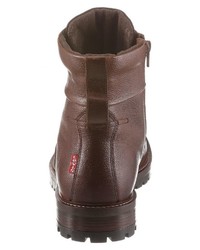 braune Lederfreizeitstiefel von Levi's