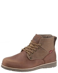 braune Lederfreizeitstiefel von Levi's