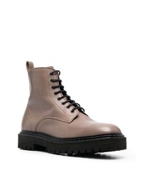 braune Lederfreizeitstiefel von Officine Creative