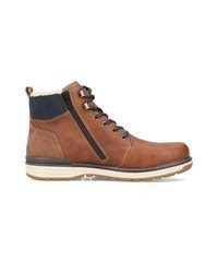 braune Lederfreizeitstiefel von Rieker