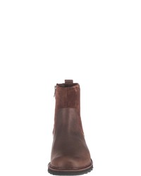 braune Lederfreizeitstiefel von Sorel