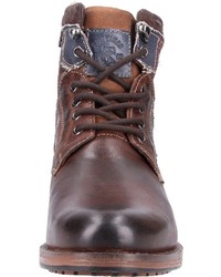 braune Lederfreizeitstiefel von Tom Tailor