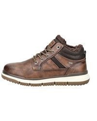braune Lederfreizeitstiefel von Tom Tailor