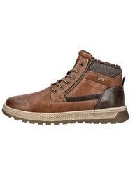braune Lederfreizeitstiefel von Tom Tailor