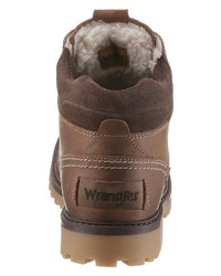 braune Lederfreizeitstiefel von Wrangler