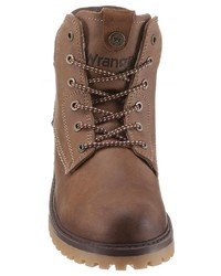 braune Lederfreizeitstiefel von Wrangler