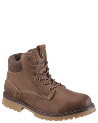 braune Lederfreizeitstiefel von Wrangler