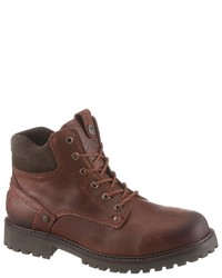 braune Lederfreizeitstiefel von Wrangler