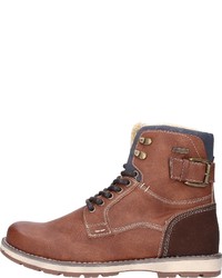 braune Lederfreizeitstiefel von Young Spirit