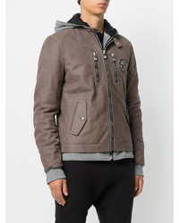 braune Lederjacke von Billionaire