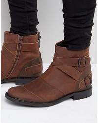 braune Lederstiefel von Aldo