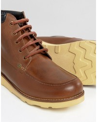 braune Lederstiefel von Original Penguin