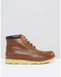 braune Lederstiefel von Original Penguin