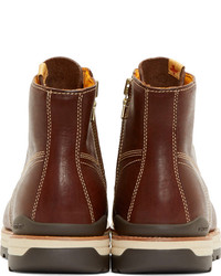 braune Lederstiefel von VISVIM