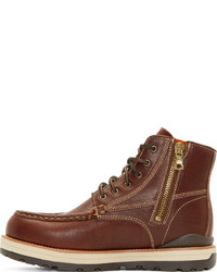 braune Lederstiefel von VISVIM