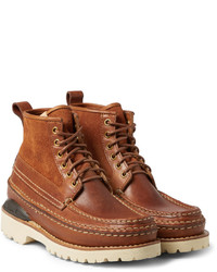 braune Lederstiefel von VISVIM