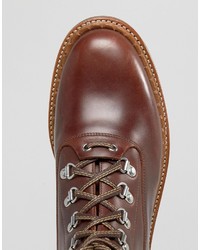 braune Lederstiefel von Grenson