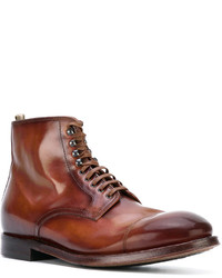 braune Lederstiefel von Officine Creative