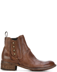 braune Lederstiefel von Officine Creative